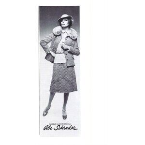 Belle Saunders for Abe Schrader Women Fashions1970s Vintage Print Ad 9 inch